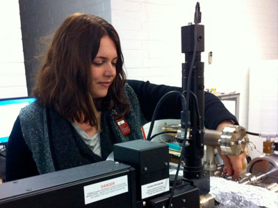 person working in lab